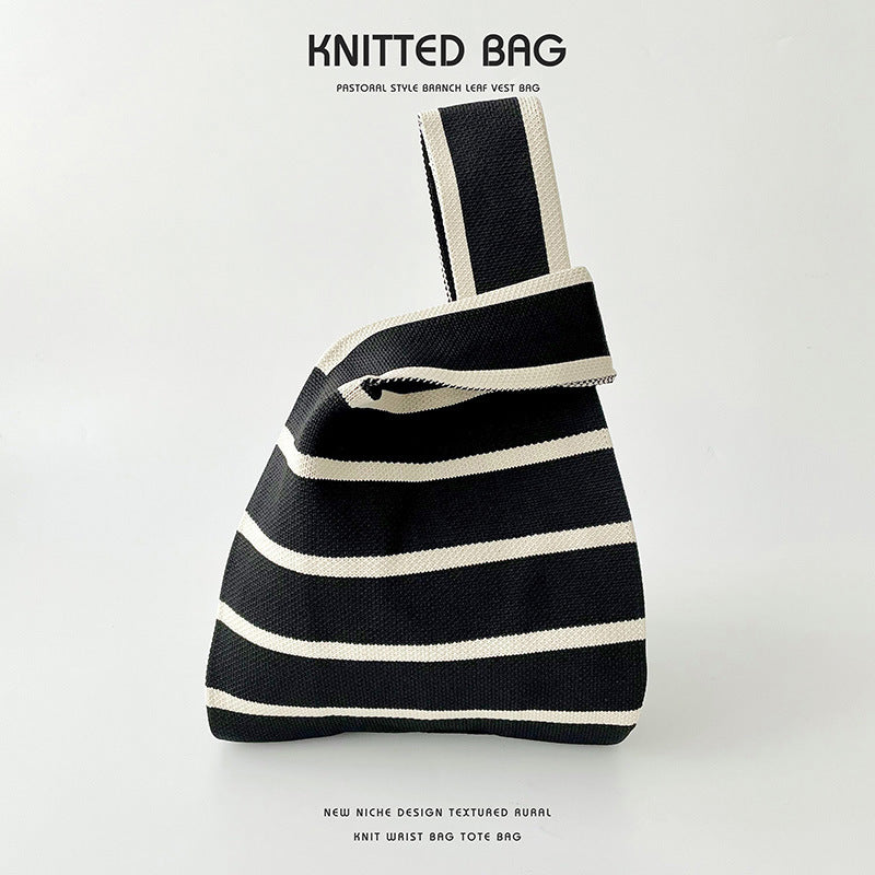Sac Tricoté - Fines Rayures