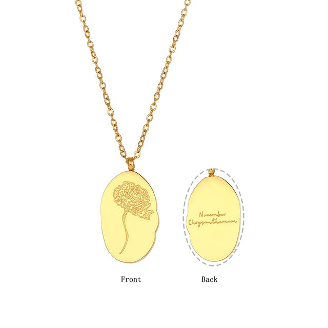 Collier à breloques fleurs