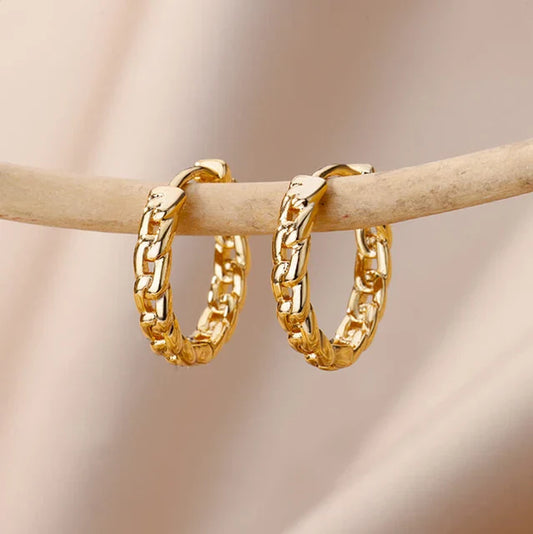 Sandrine | Boucles d'oreilles créoles dorées