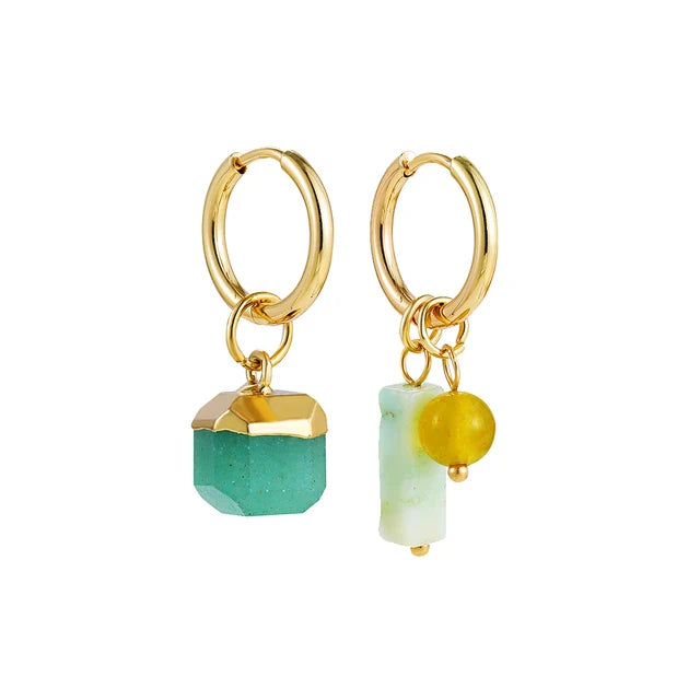 Aimée | Boucles d'oreilles colorées complexes