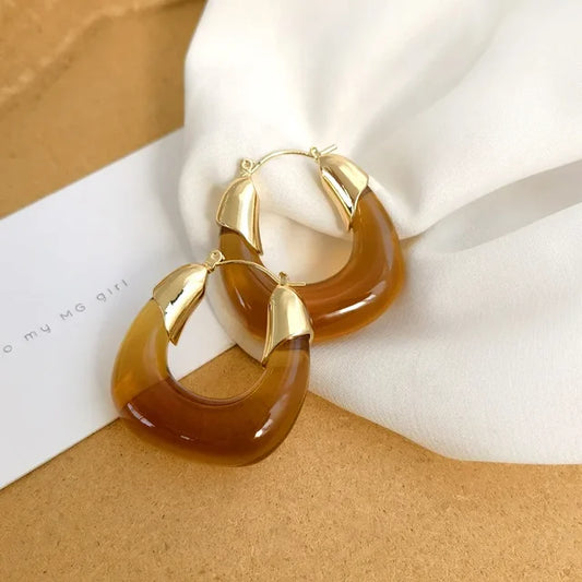 Émilie | Boucles d'oreilles en pierre transparente