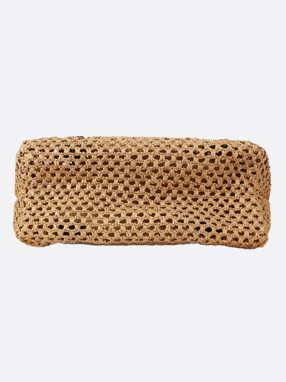 Large woven straw tote bag