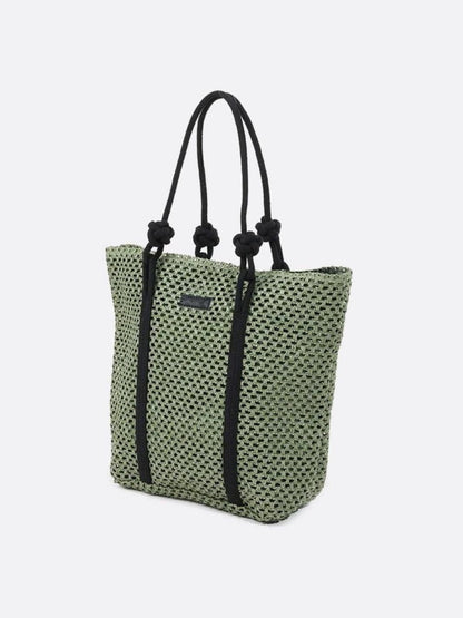 Large woven straw tote bag