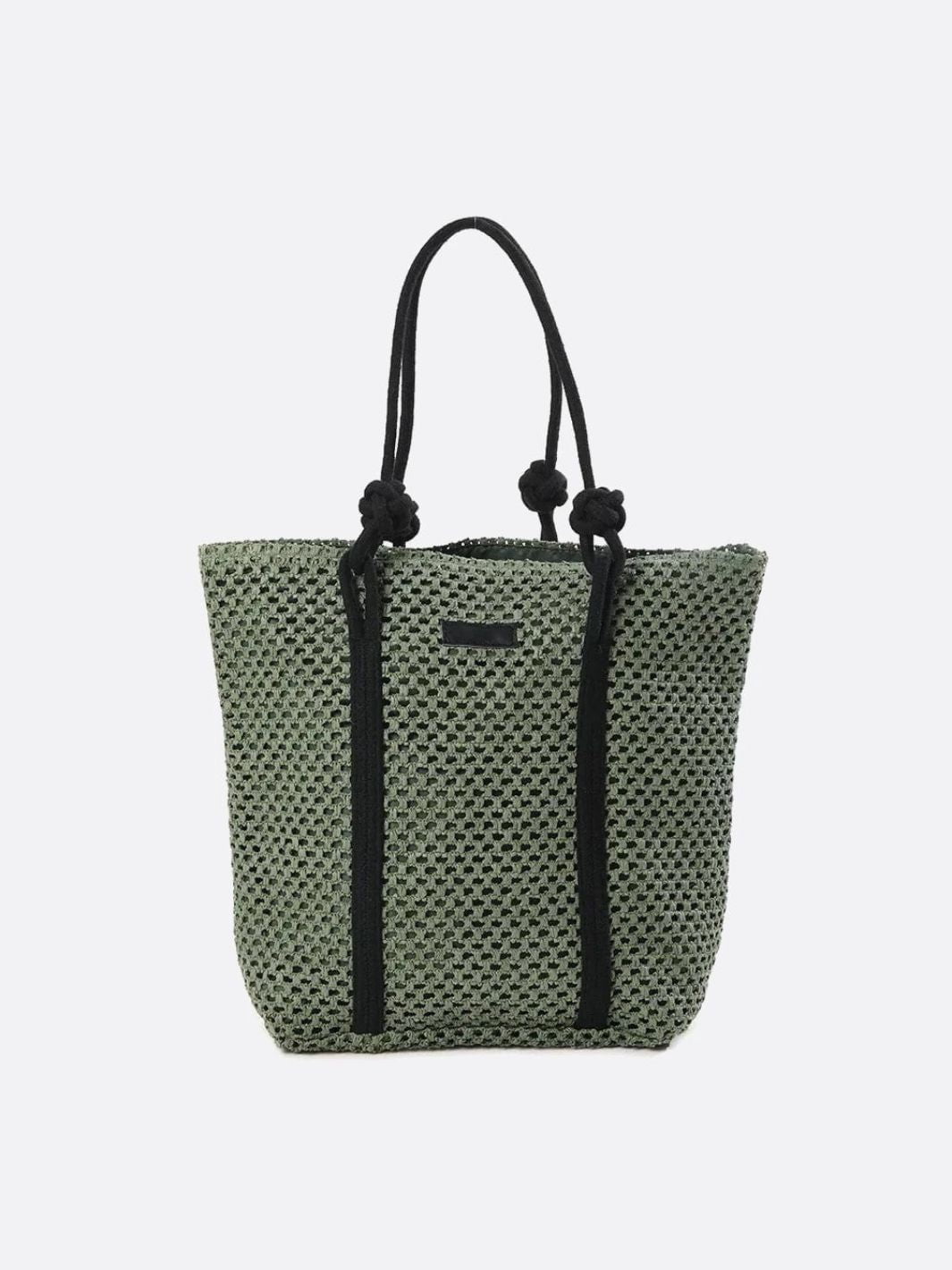 Large woven straw tote bag