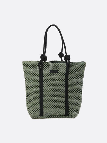 Large woven straw tote bag