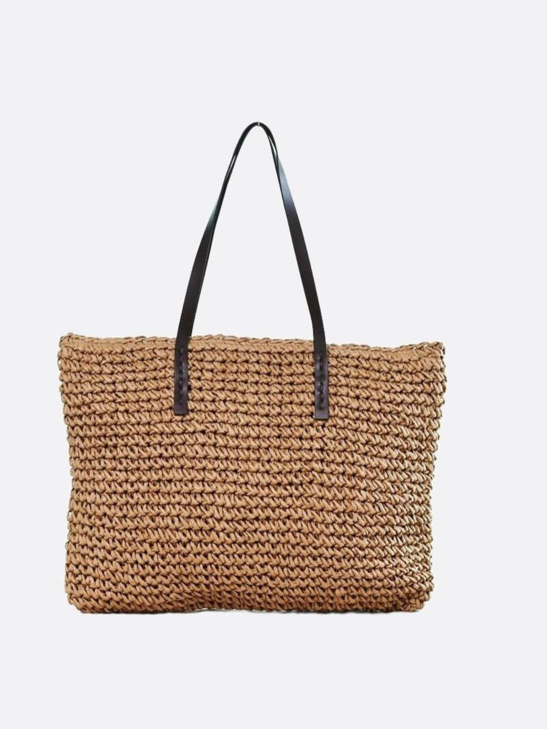 Large straw tote bag