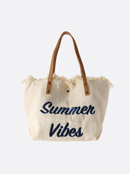 Large Summer Canvas Tote Bag