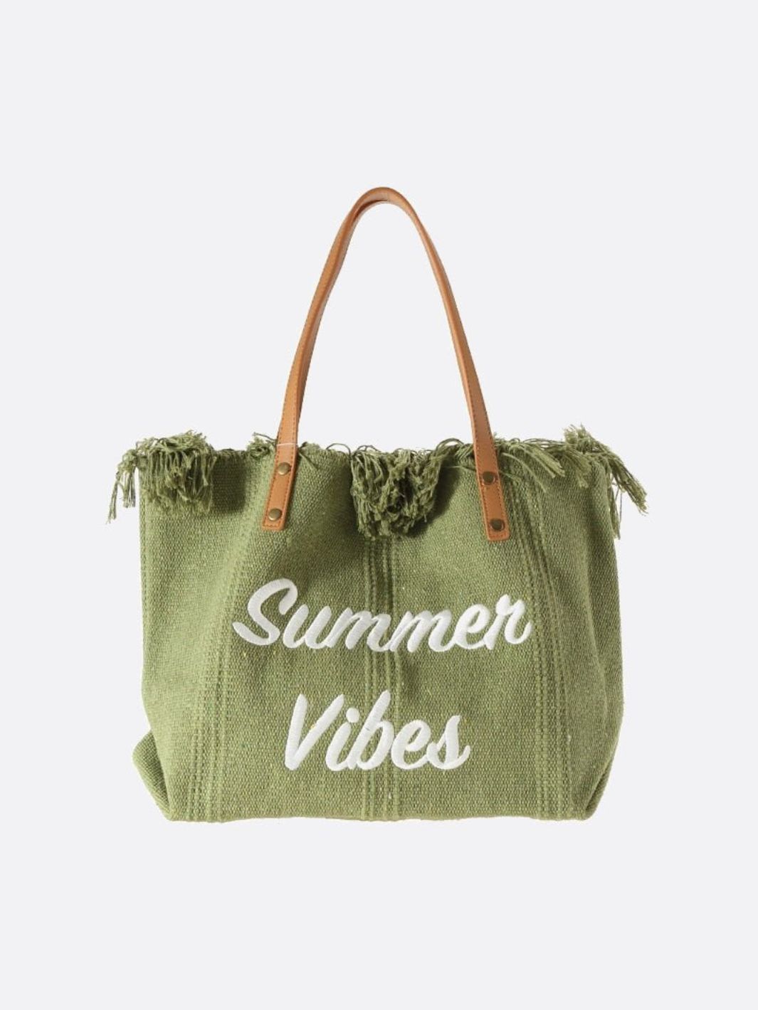 Large Summer Canvas Tote Bag
