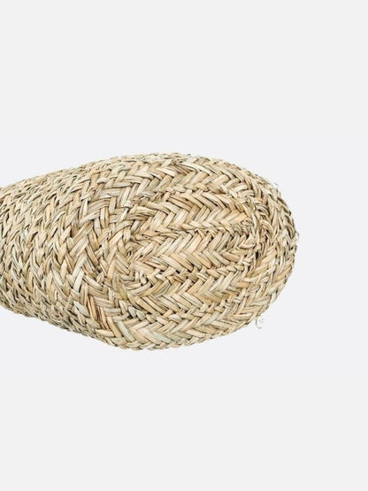 Large woven wicker tote bag