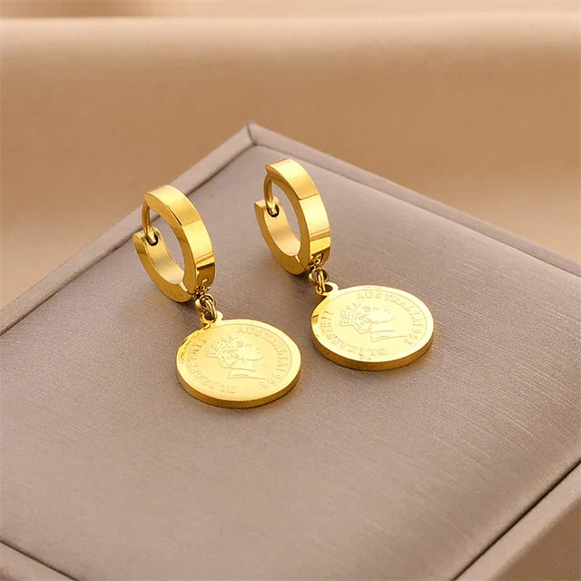 Paulette | Gold-tone Hoop Earrings
