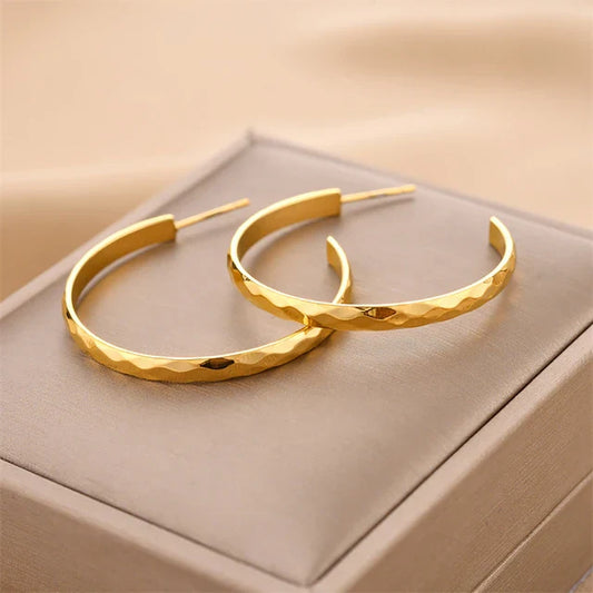 Nathalie | Gold-tone Hoop Earrings