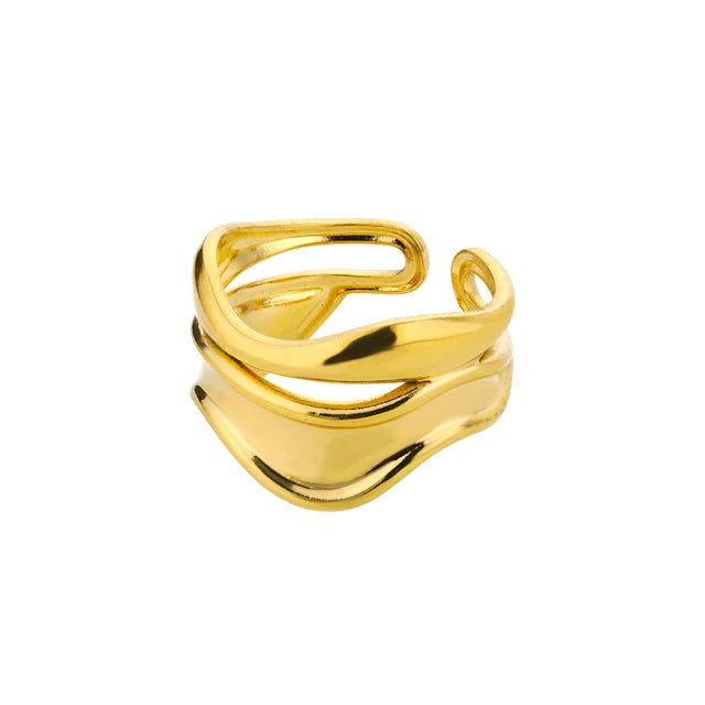 Bague vague incurvée