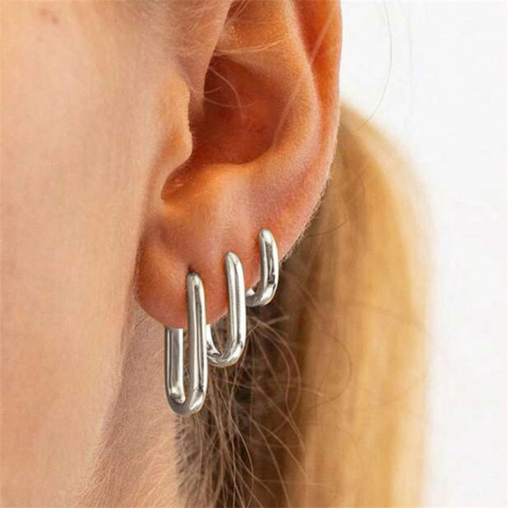 Silver | Chic Oval Earrings