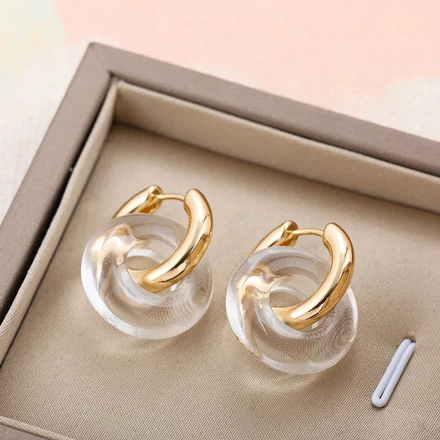 Élisa | Transparent Stone Earrings