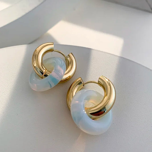 Florence | Boucles d'oreilles en pierre transparente