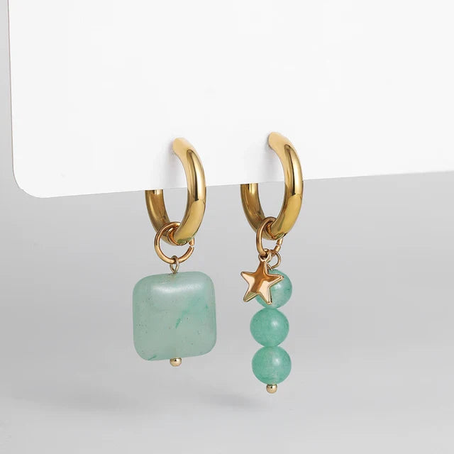 Amandine | Boucles d'oreilles colorées complexes