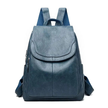 Genuine Leather Anti-Theft Backpack