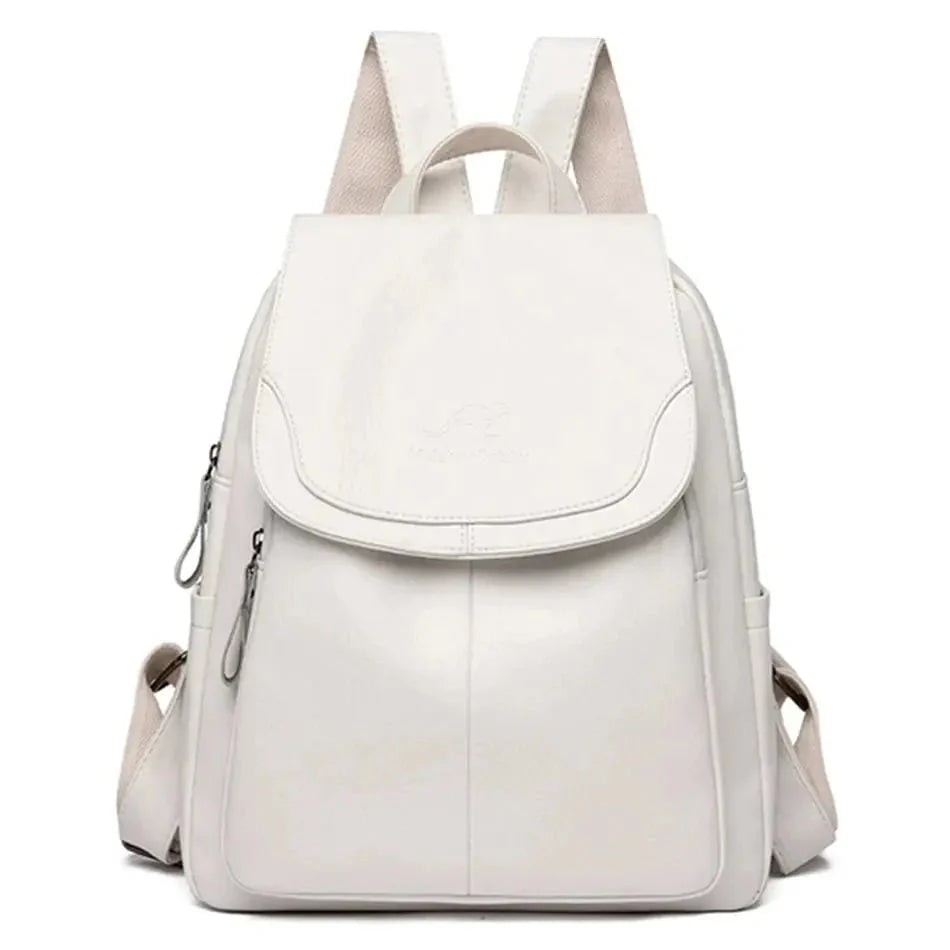 Genuine Leather Anti-Theft Backpack