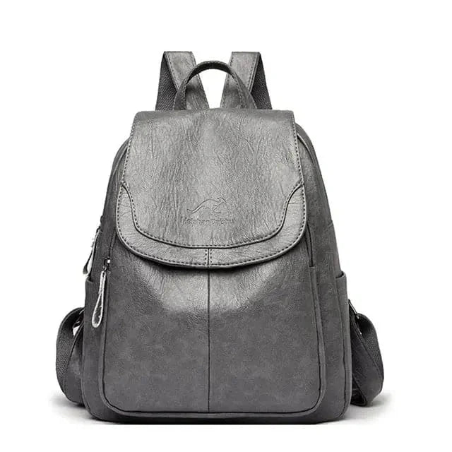 Genuine Leather Anti-Theft Backpack