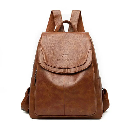 Genuine Leather Anti-Theft Backpack