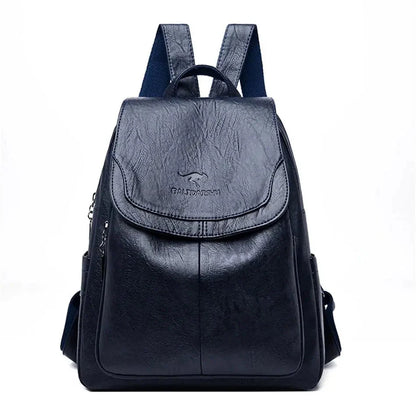 Genuine Leather Anti-Theft Backpack