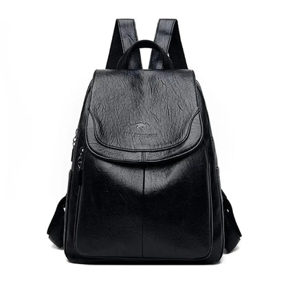 Genuine Leather Anti-Theft Backpack