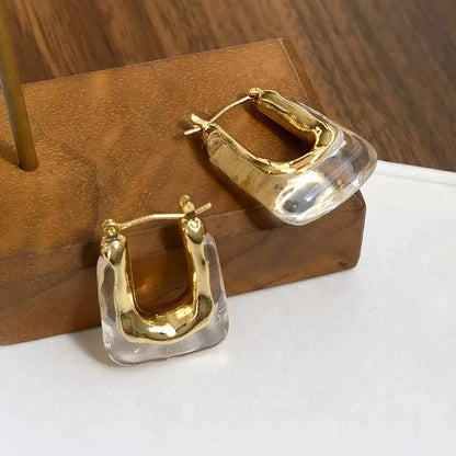 Faustine | Boucles d'oreilles en pierre transparente