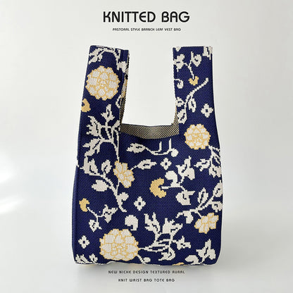 Sac Tricoté - Fleurs Originales