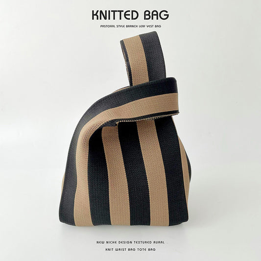 Knitted Bag - Vertical Stripes