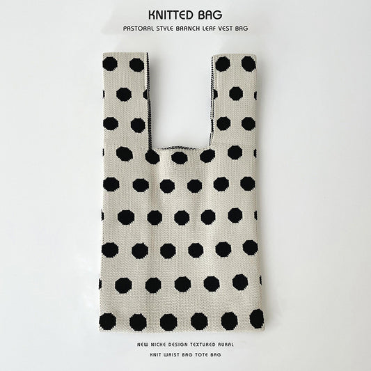 Sac tricoté - Pois