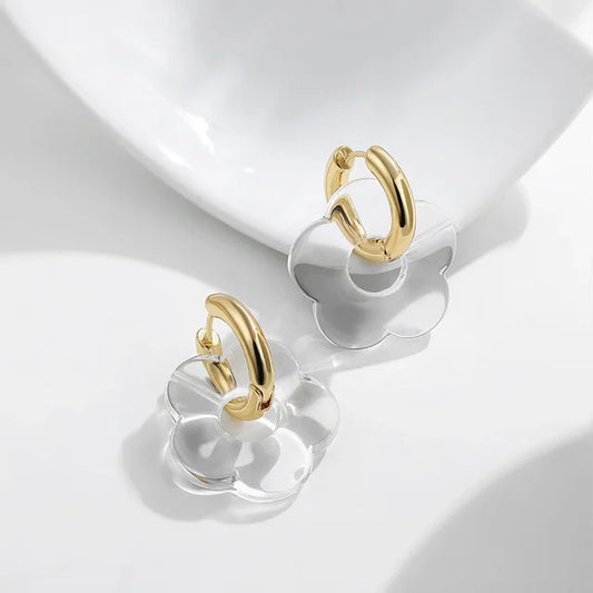 Élodie | Boucles d'oreilles en pierre transparente