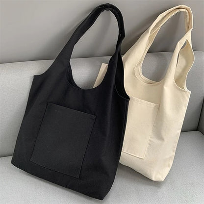 Minimalist Canvas Vest Shopping Tote Bag