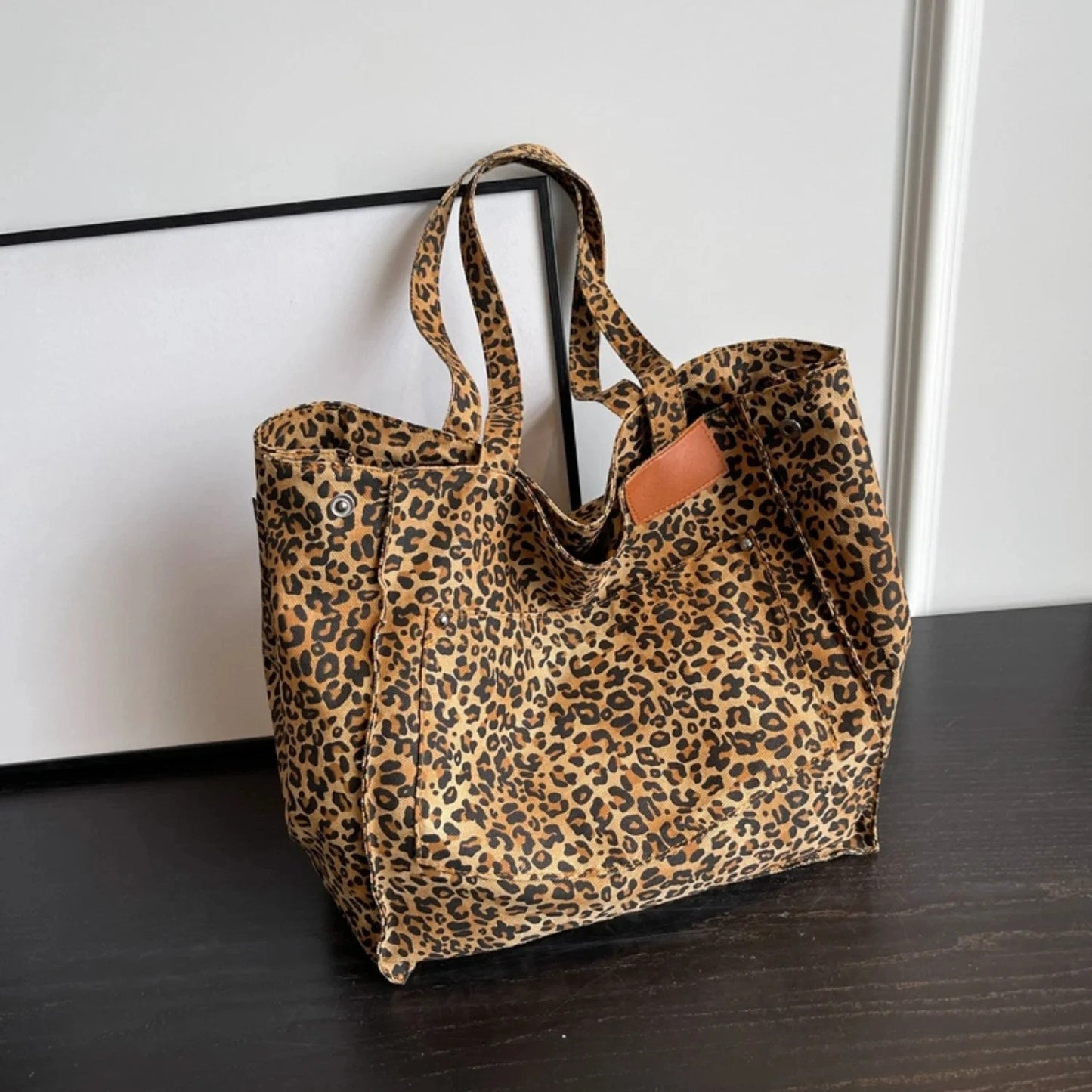 Canvas Tote Bag - Leopard Print