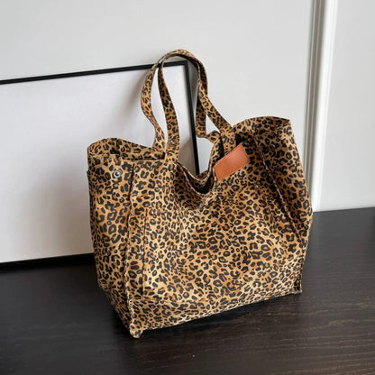 Canvas Tote Bag - Leopard Print