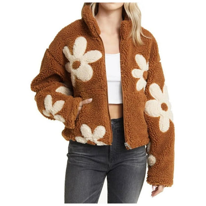 Lambswool Fuzzy Bomber Jacket