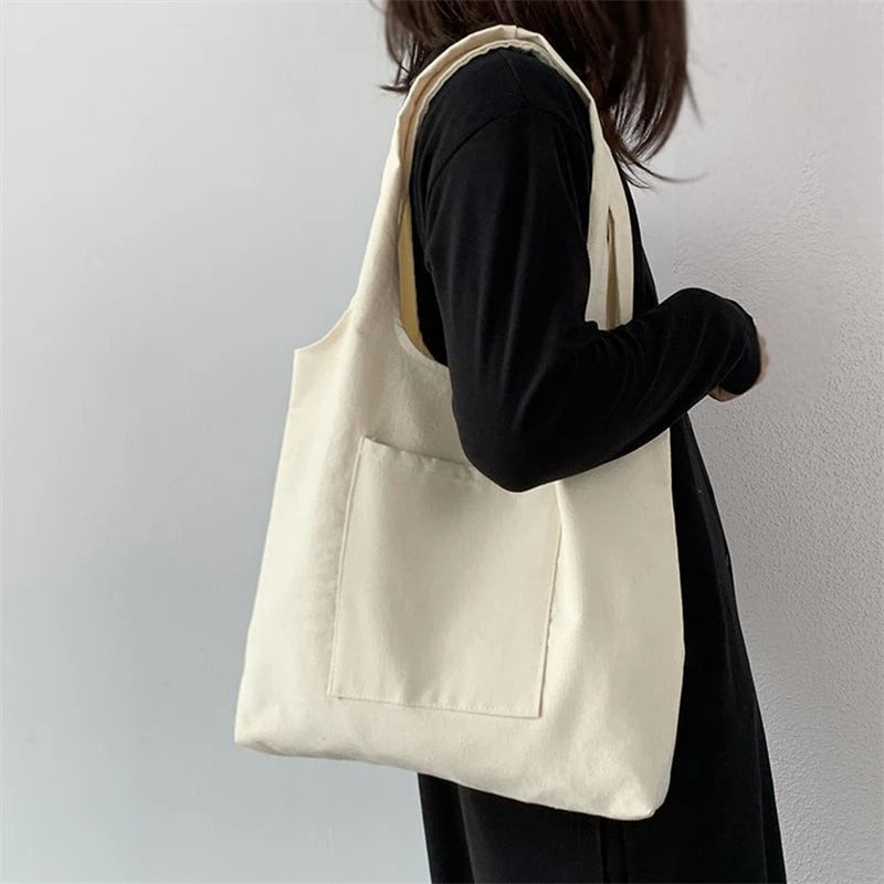 Minimalist Canvas Vest Shopping Tote Bag