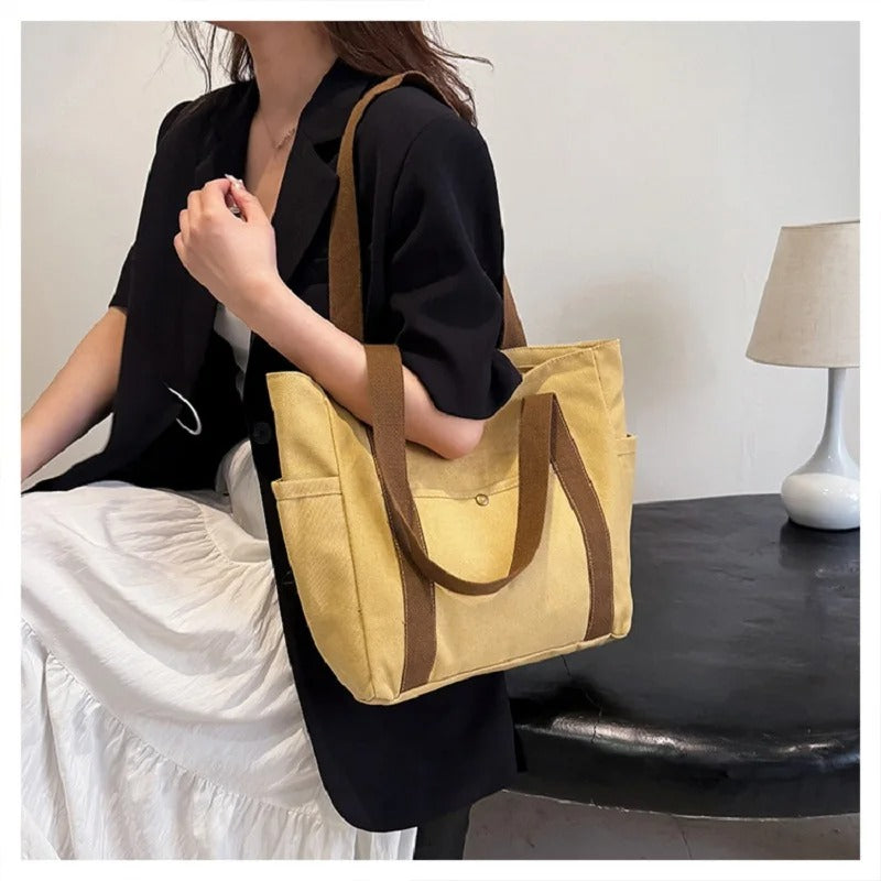 Classic Canvas Square Tote Bag