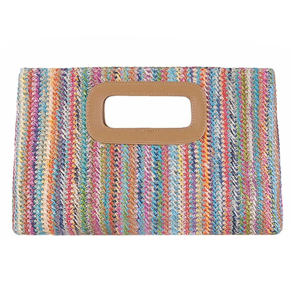 Elegant Woven Straw Clutch