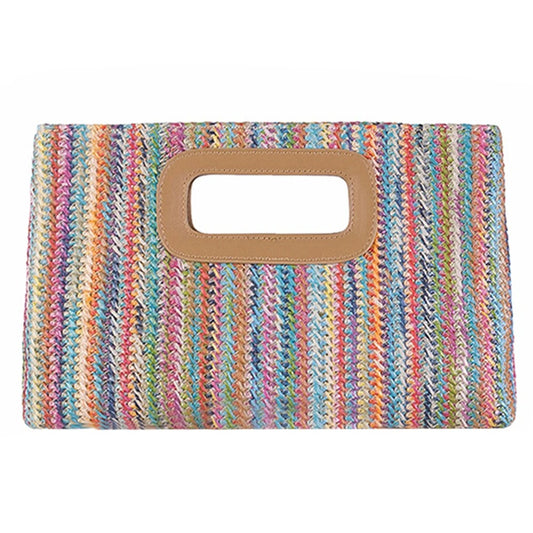 Elegant Woven Straw Clutch