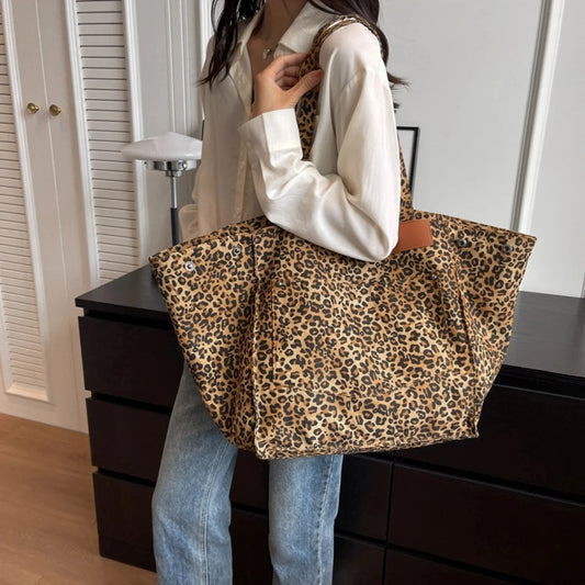 Canvas Tote Bag - Leopard Print