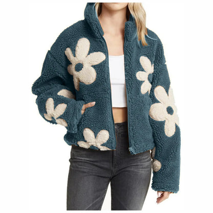 Lambswool Fuzzy Bomber Jacket