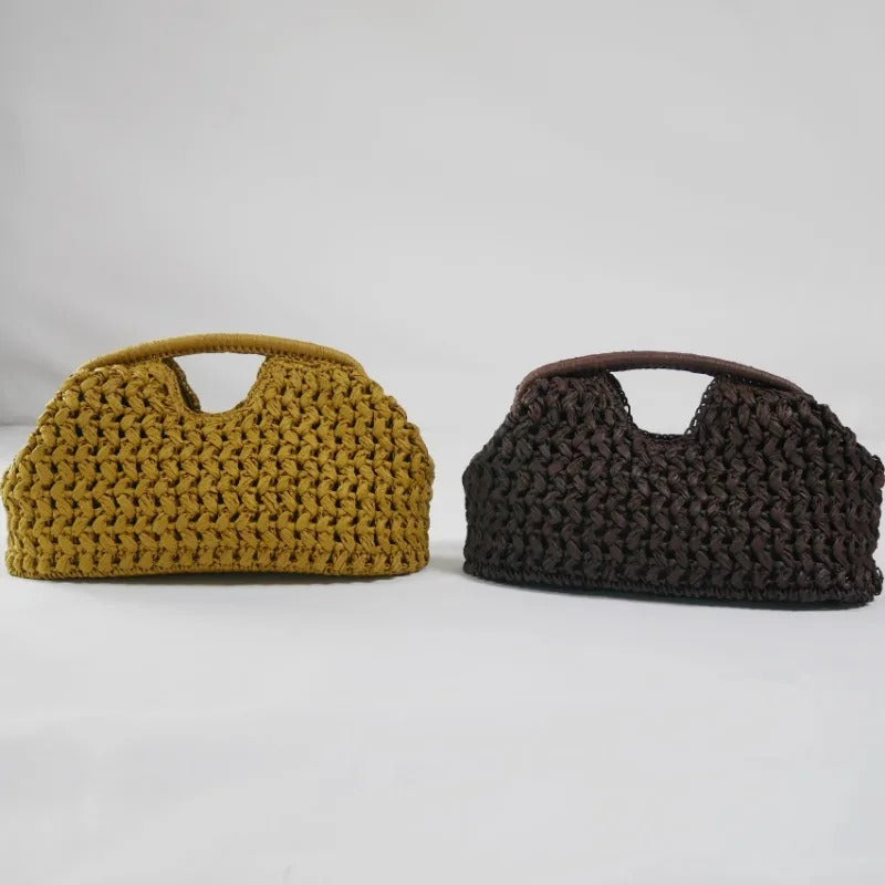Elegant Summer Raffia Handbag
