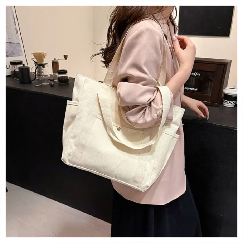 Classic Canvas Square Tote Bag
