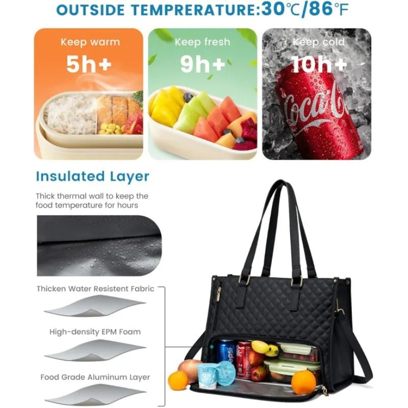 2-in-1 Bag with Insulated Cooler Lunch Pouch