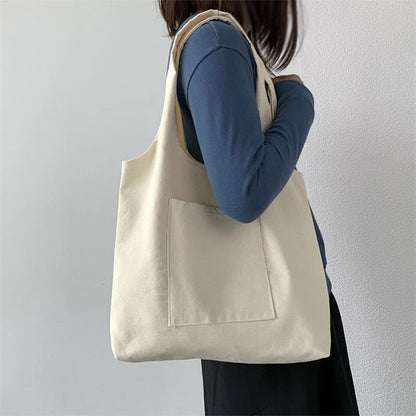 Minimalist Canvas Vest Shopping Tote Bag