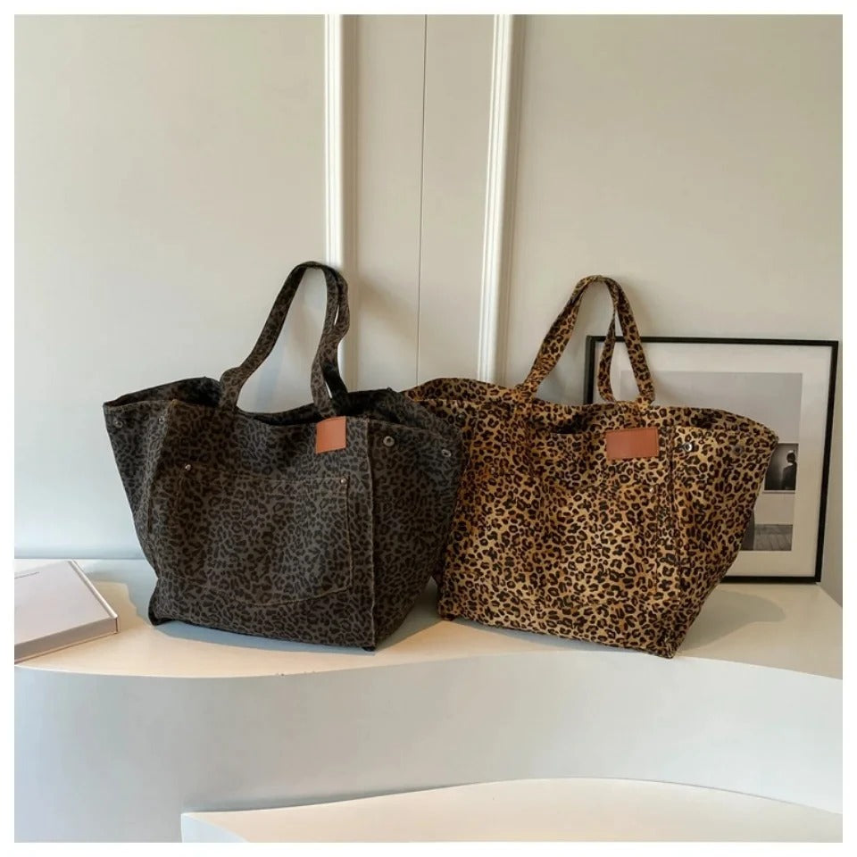 Canvas Tote Bag - Leopard Print