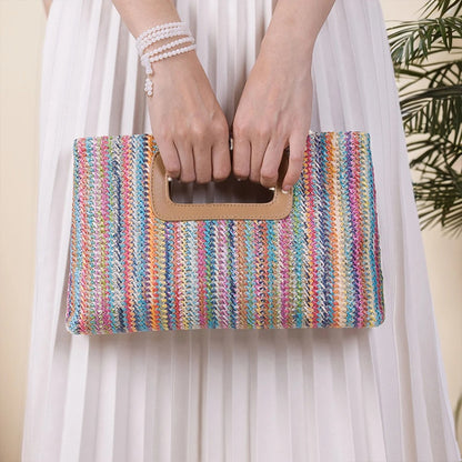 Elegant Woven Straw Clutch