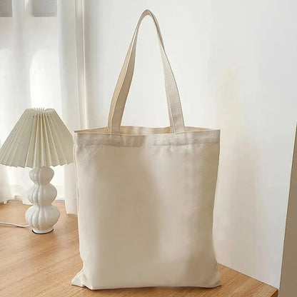 Cotton Canvas Shoulder Tote – Cute Cat Print