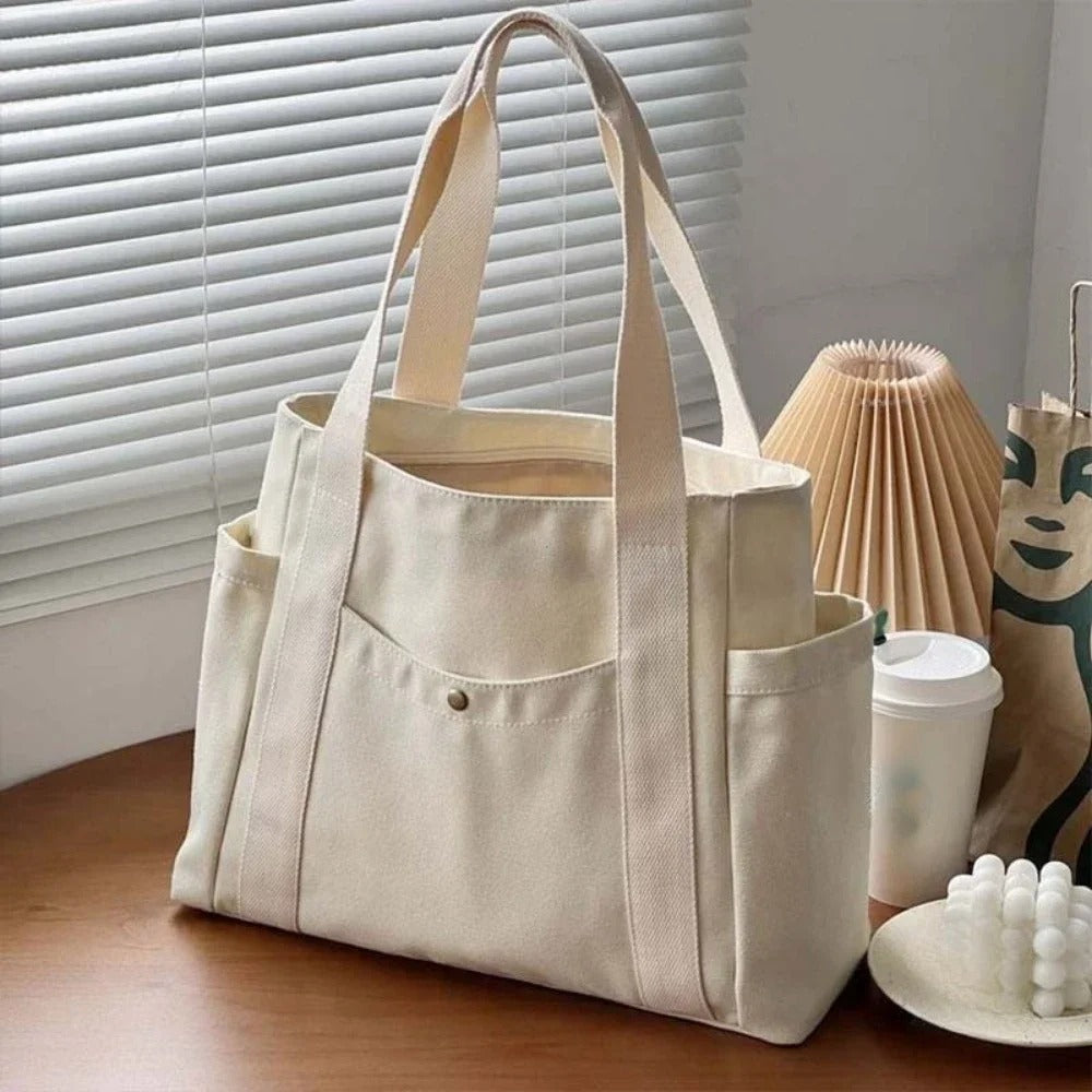 Classic Canvas Square Tote Bag