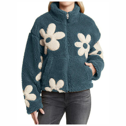 Lambswool Fuzzy Bomber Jacket